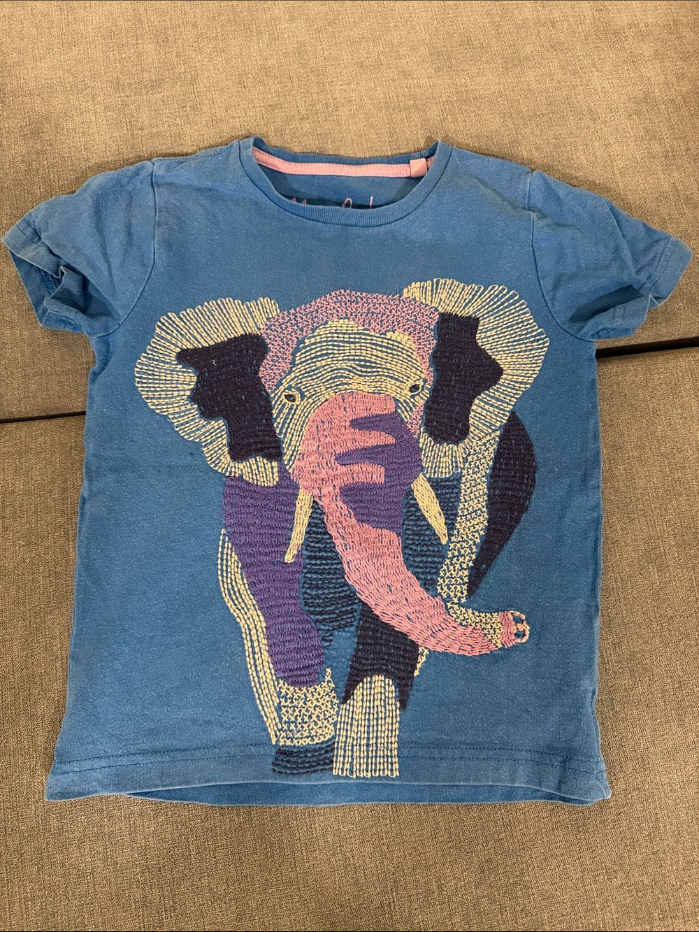 Mini Boden super stitch elephant shirt